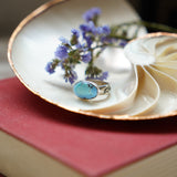 Horizontal Ring in Golden Hills Turquoise (Size 8)