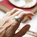 Horizontal Ring in Golden Hills Turquoise (Size 8)