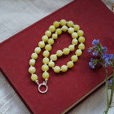 Reversible Dawn Necklace in Yellow Jade