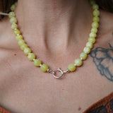 Reversible Dawn Necklace in Yellow Jade