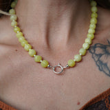 Reversible Dawn Necklace in Yellow Jade