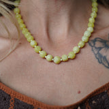 Reversible Dawn Necklace in Yellow Jade