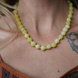 Reversible Dawn Necklace in Yellow Jade