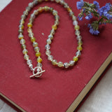 Reversible Dawn Necklace in Dragon Vein Agate