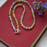 Reversible Dawn Necklace in Dragon Vein Agate