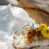 Whitewater Turquoise Ring (Size 8)