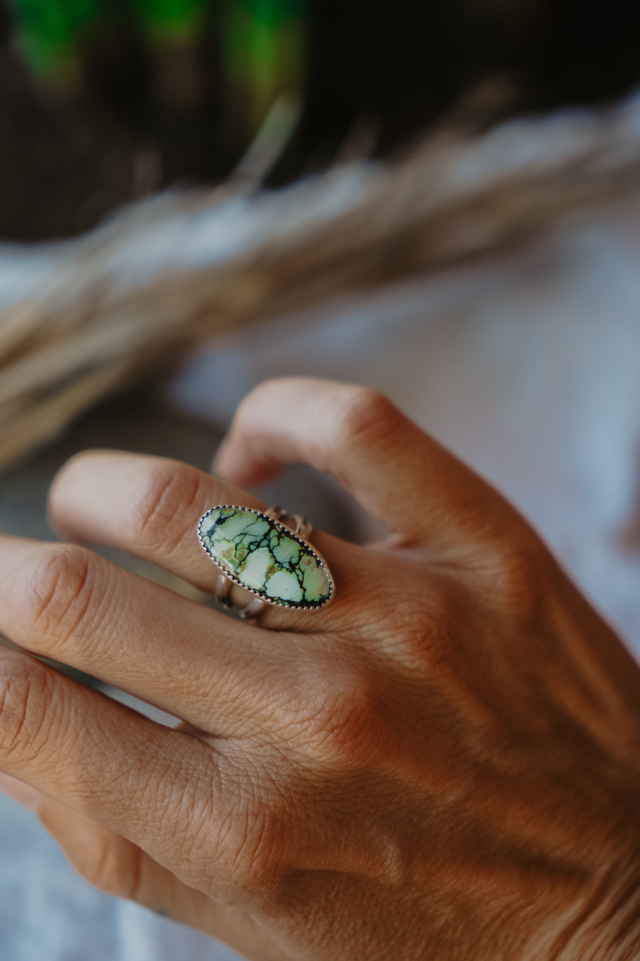 Traveler Ring in Hubei Turquoise (Size 6.5)