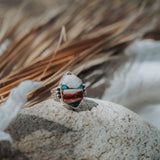 Spiny Oyster & Kingman Turquoise Ring (Size 5.5)
