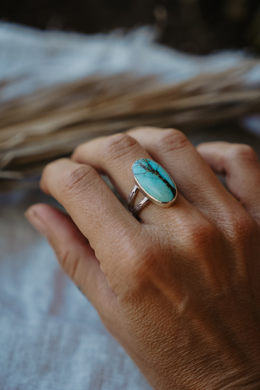 Traveler Ring in Hubei Turquoise (Size 9)