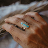 Traveler Ring in Royston Ribbon Turquoise (Size 8)