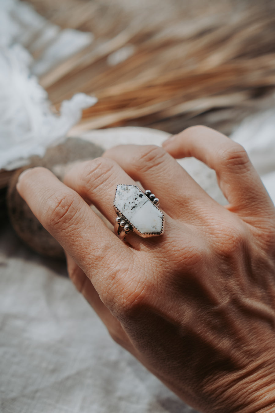 White Buffalo Ring (Size 9)
