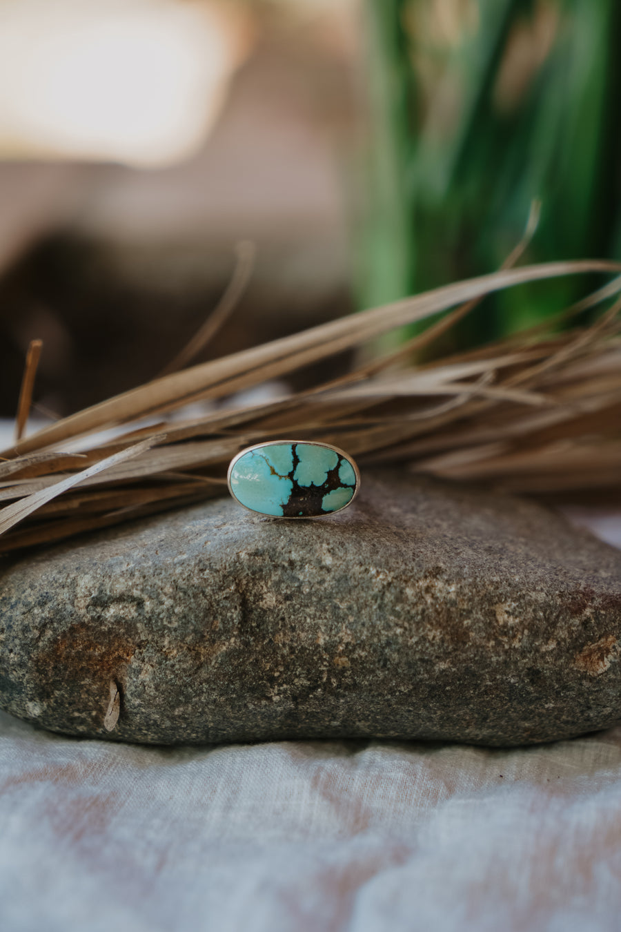 Horizontal Ring in Hubei Turquoise (Size 9)