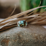 Horizontal Ring in Hubei Turquoise (Size 7)