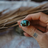 Horizontal Ring in Hubei Turquoise (Size 7)