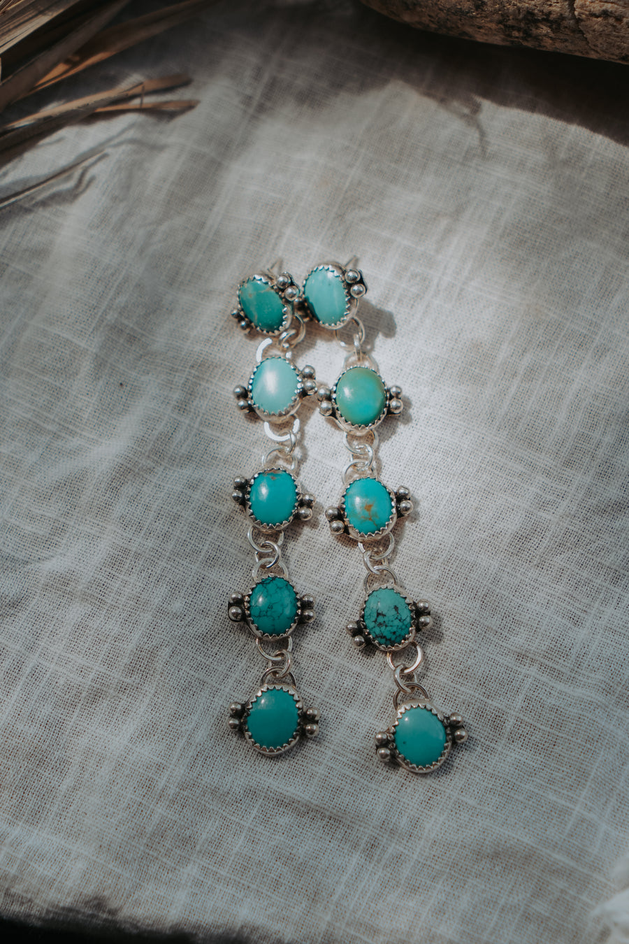 Drip Earrings in Kingman Turquoise