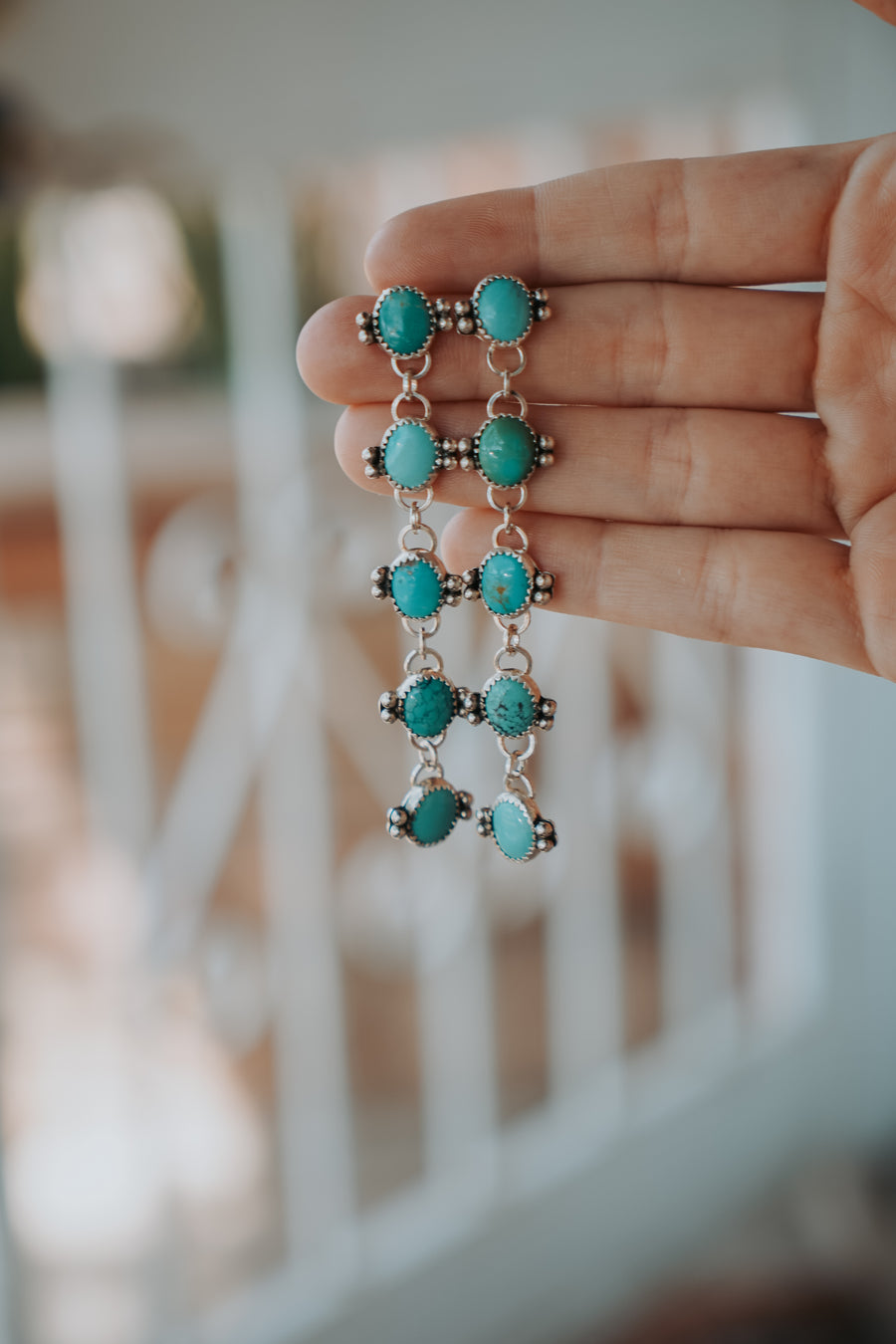 Drip Earrings in Kingman Turquoise