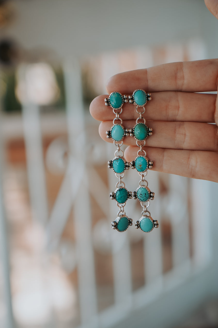 Drip Earrings in Kingman Turquoise