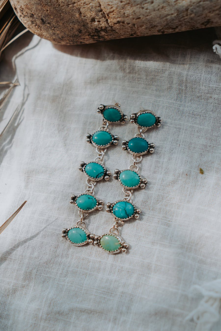 Drip Earrings in Kingman Turquoise
