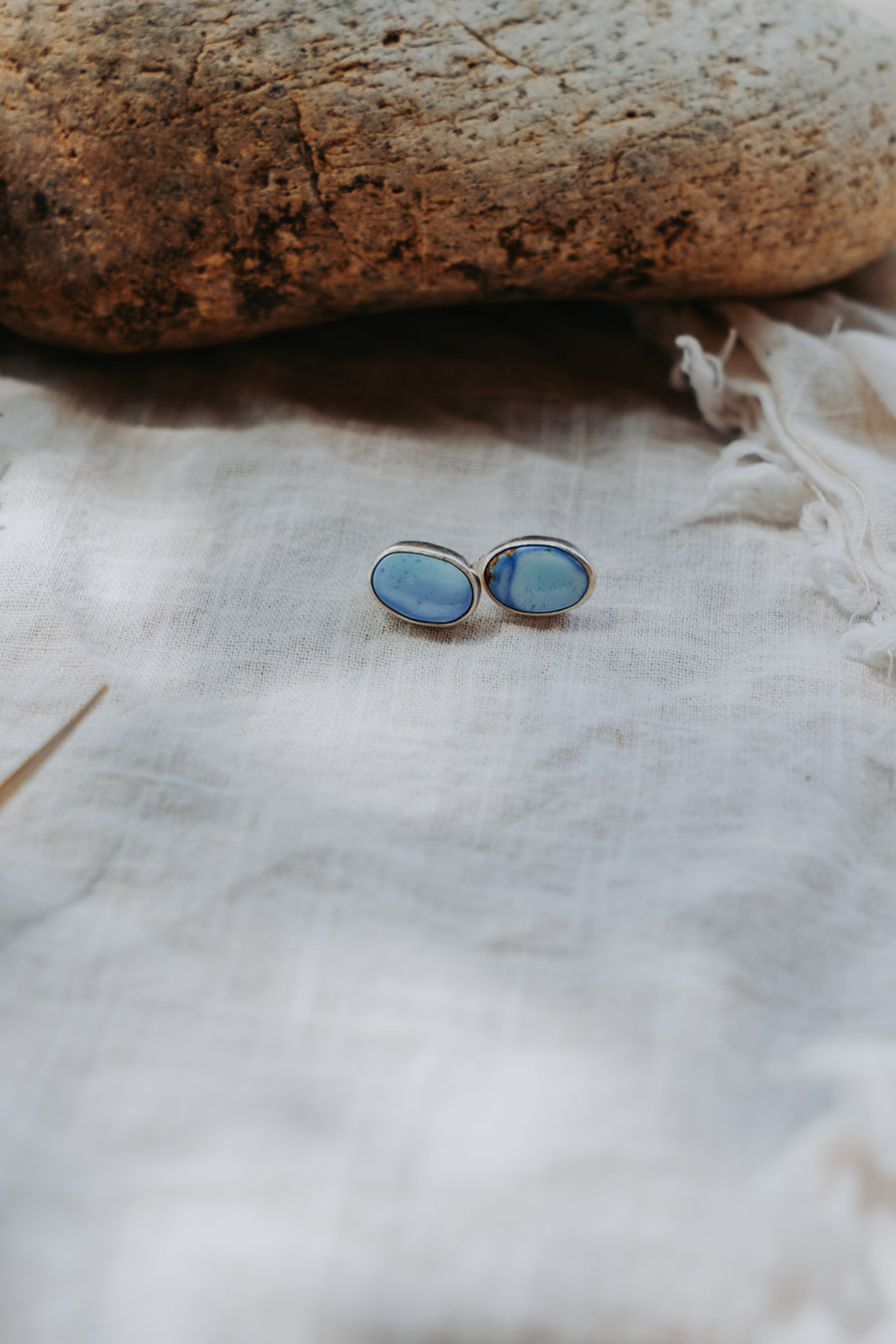 Stud Earrings in Golden Hills Turquoise