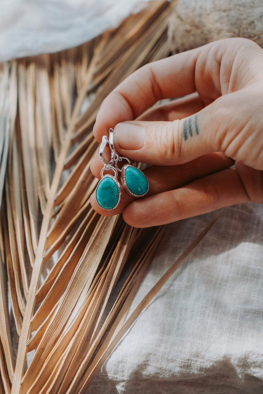 Horseshoe Drops in Royston Turquoise