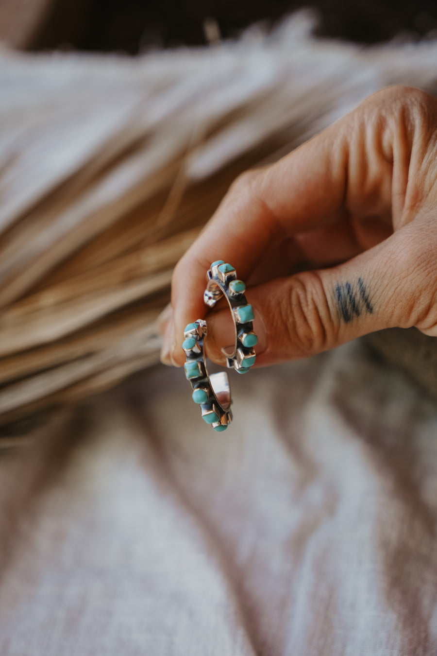 Turquoise Hoops