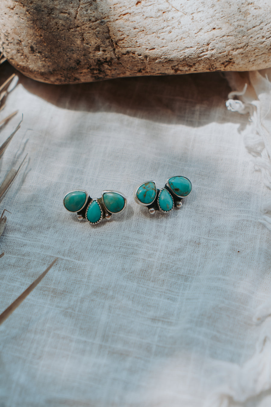 Ear Crawlers in Kingman Turquoise