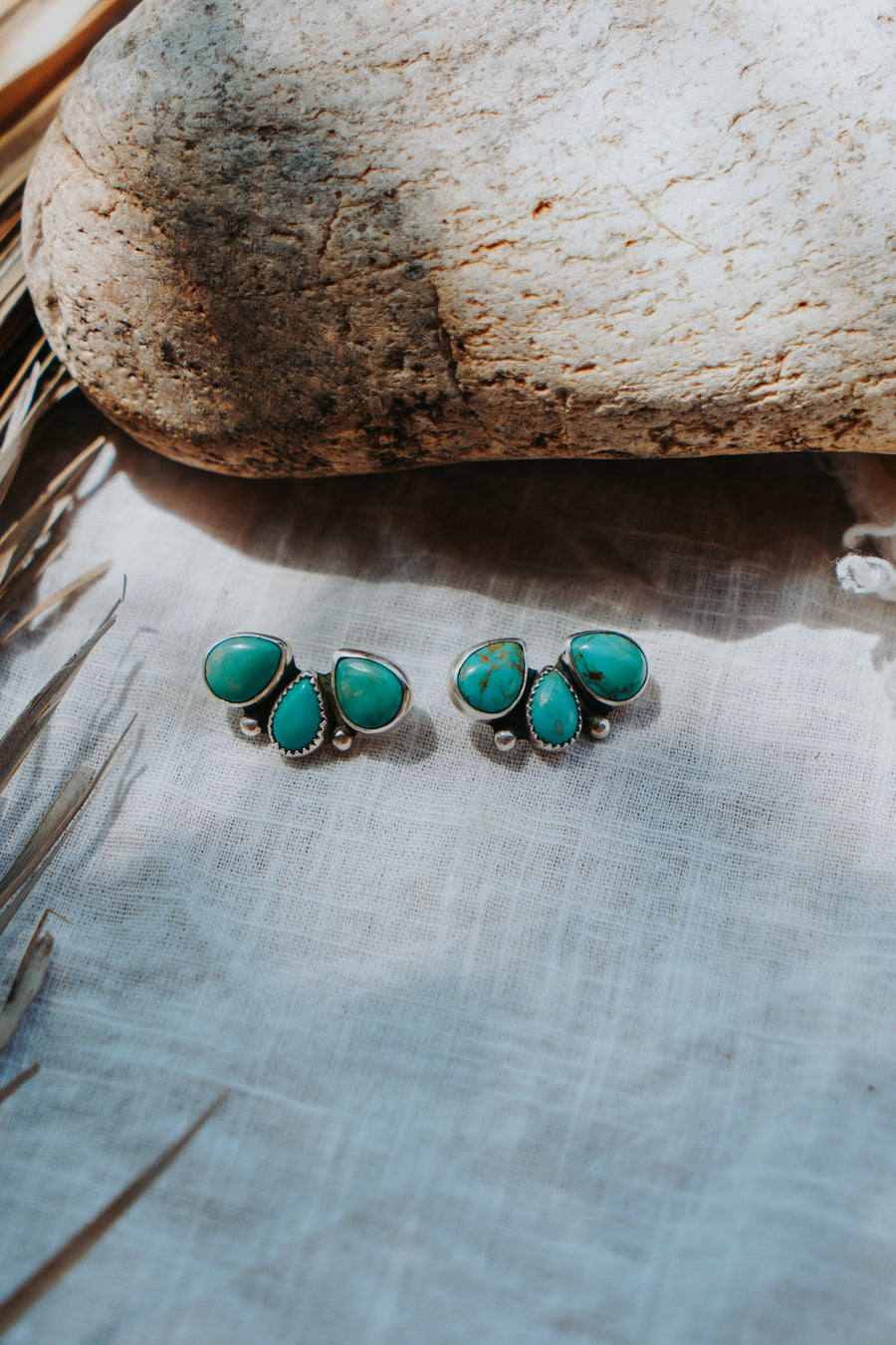 Ear Crawlers in Kingman Turquoise