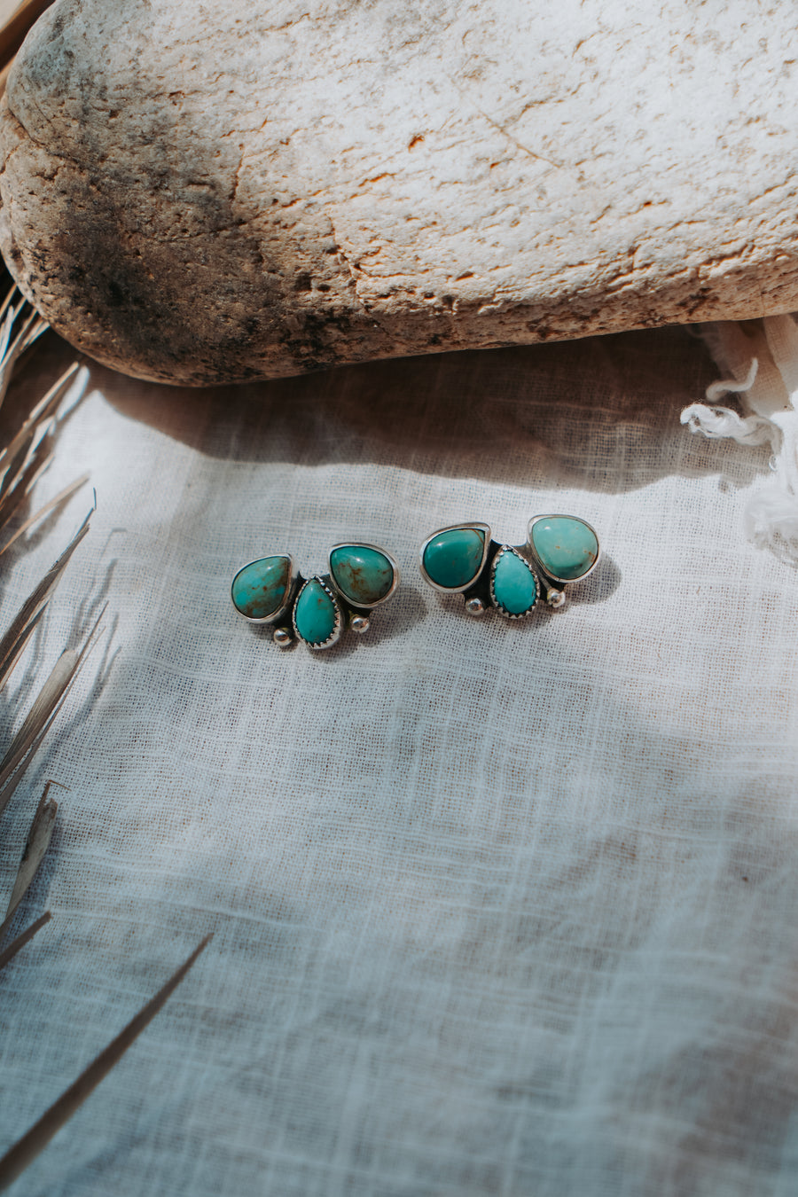 Ear Crawlers in Kingman Turquoise