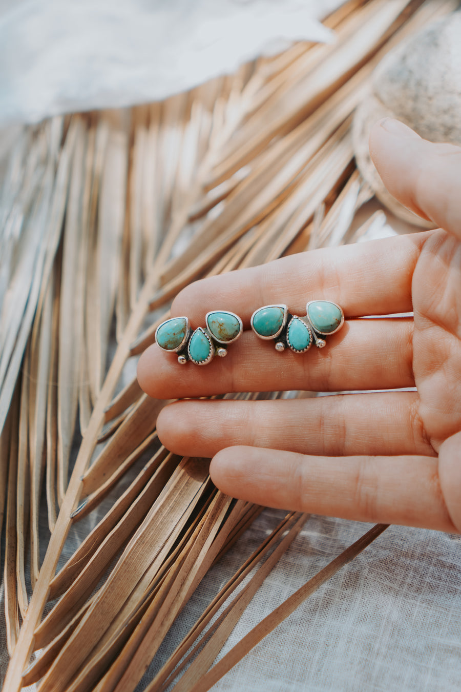 Ear Crawlers in Kingman Turquoise
