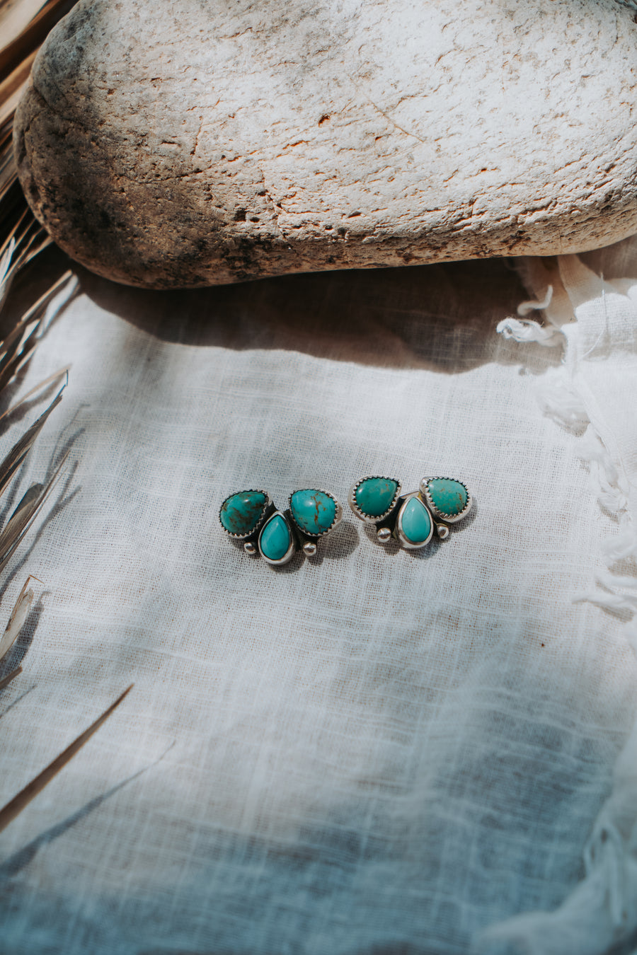 Ear Crawlers in Kingman Turquoise