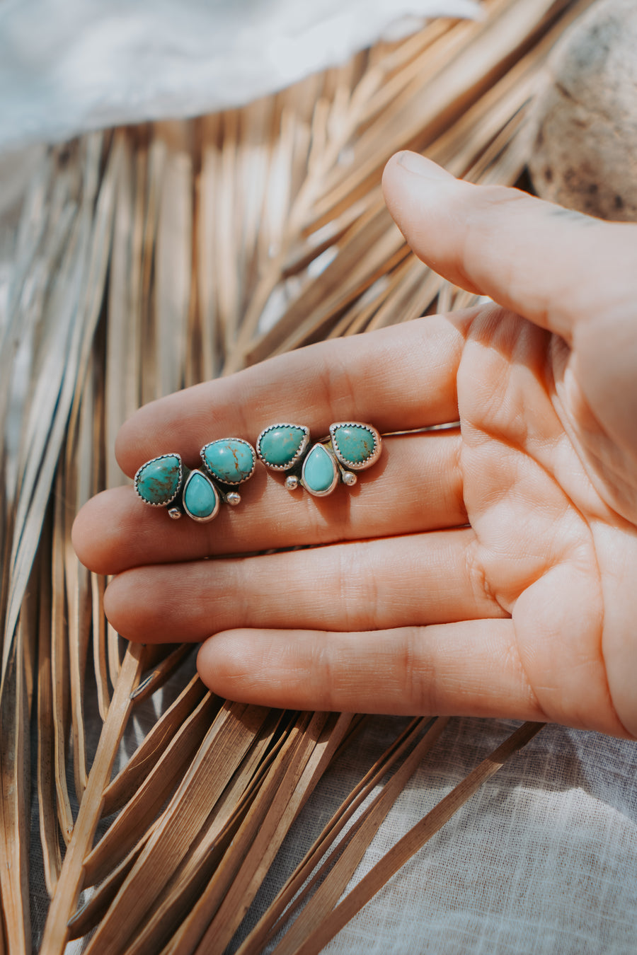 Ear Crawlers in Kingman Turquoise