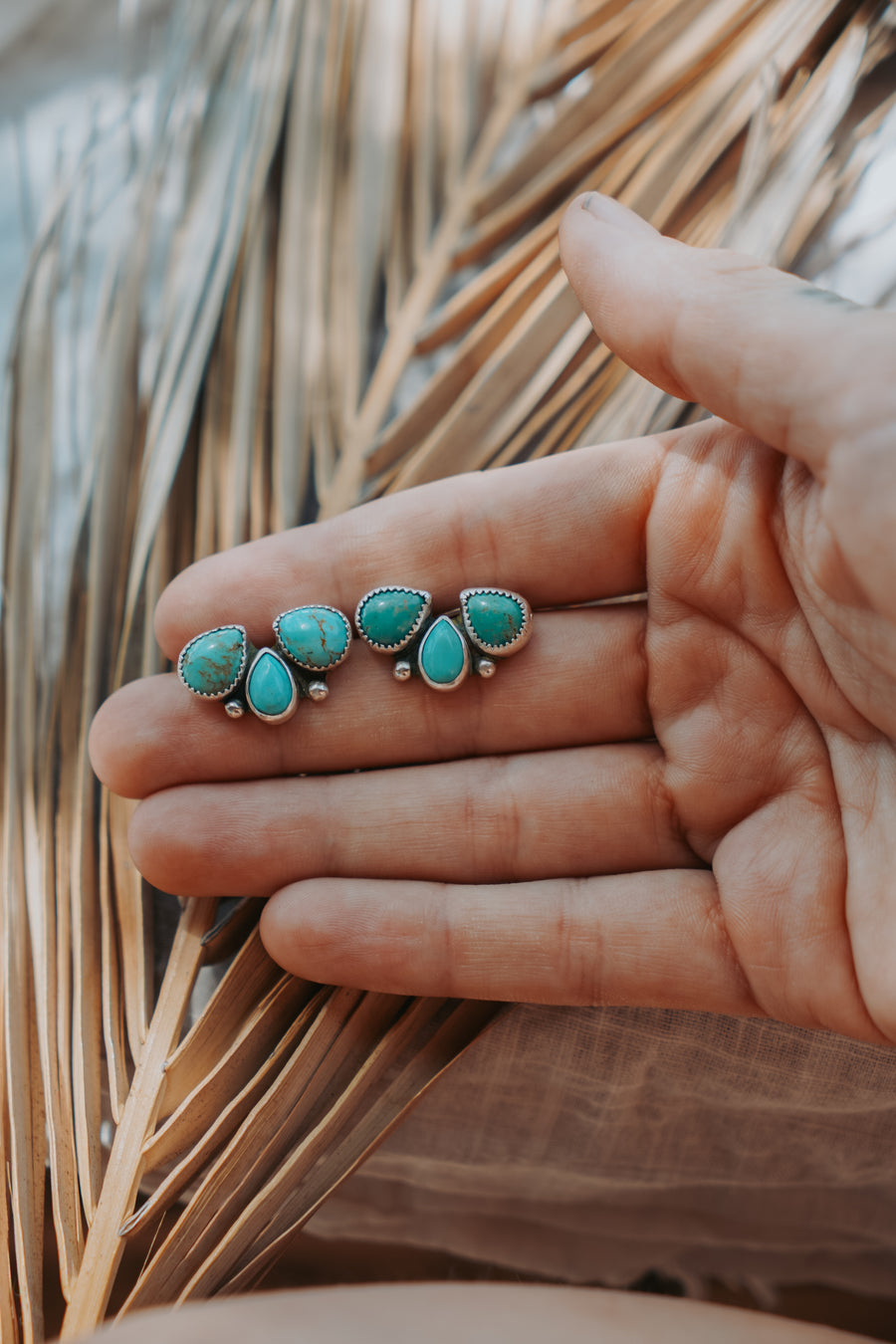 Ear Crawlers in Kingman Turquoise