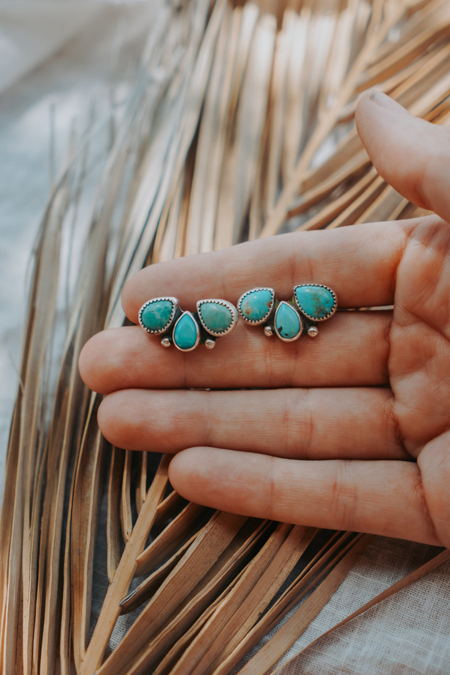Ear Crawlers in Kingman Turquoise