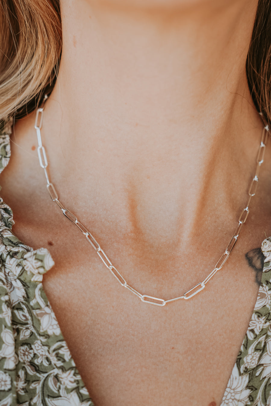 Small Paperclip Chain Necklace