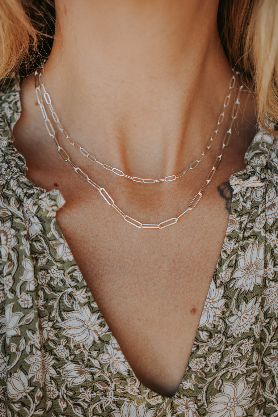 Small Paperclip Chain Necklace