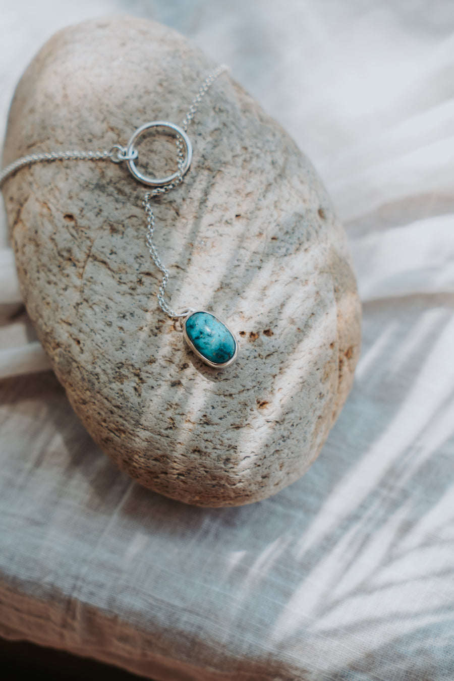 The Dainty Lariat in Sonoran Gem Turquoise