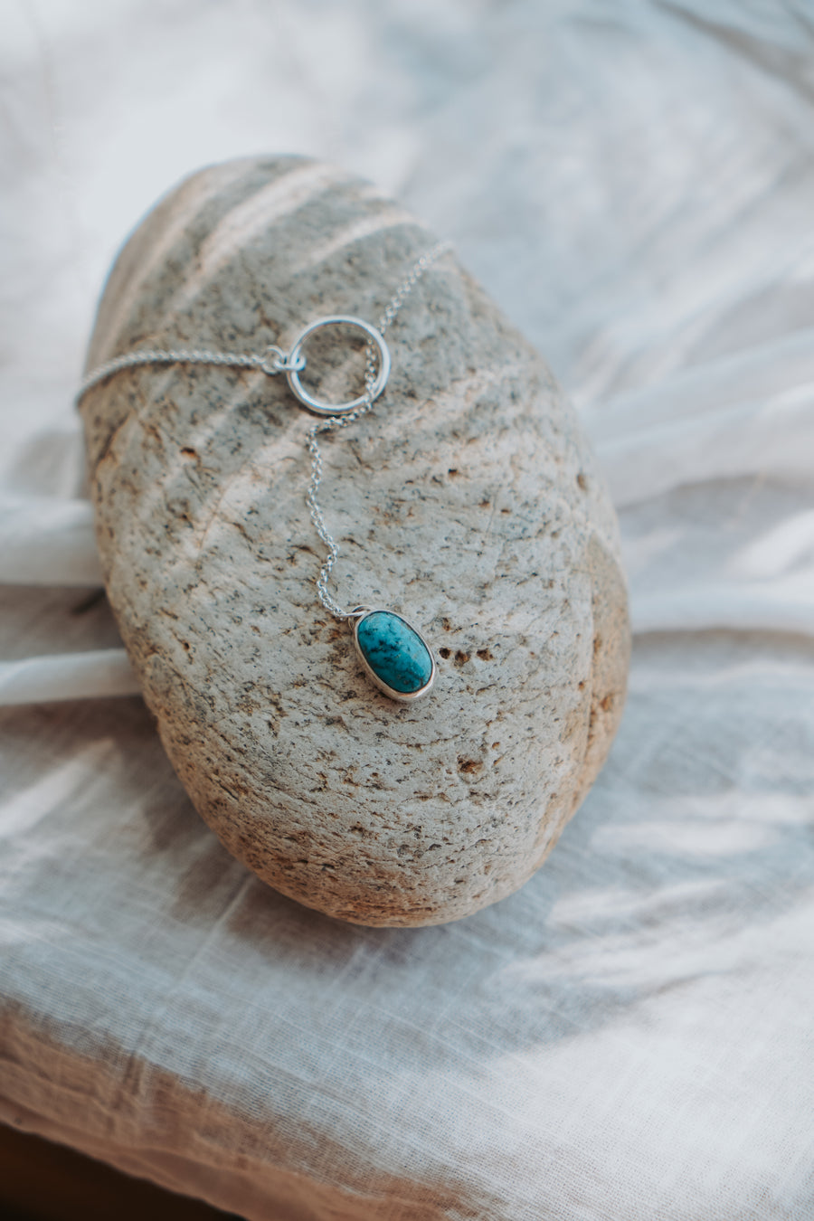 The Dainty Lariat in Sonoran Gem Turquoise