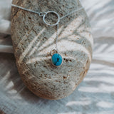 The Dainty Lariat in Golden Hills Turquoise