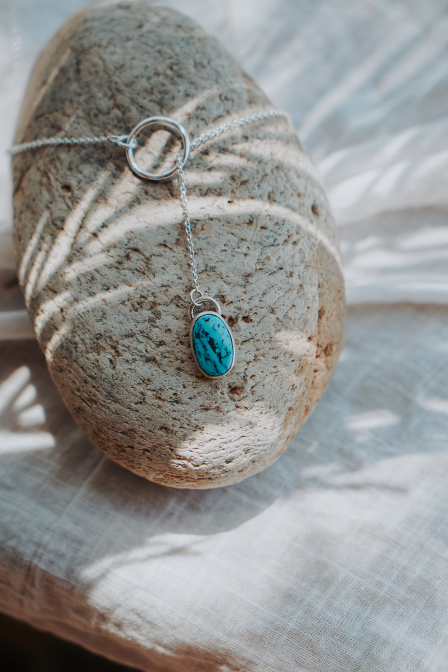 The Dainty Lariat in Sonoran Gem Turquoise