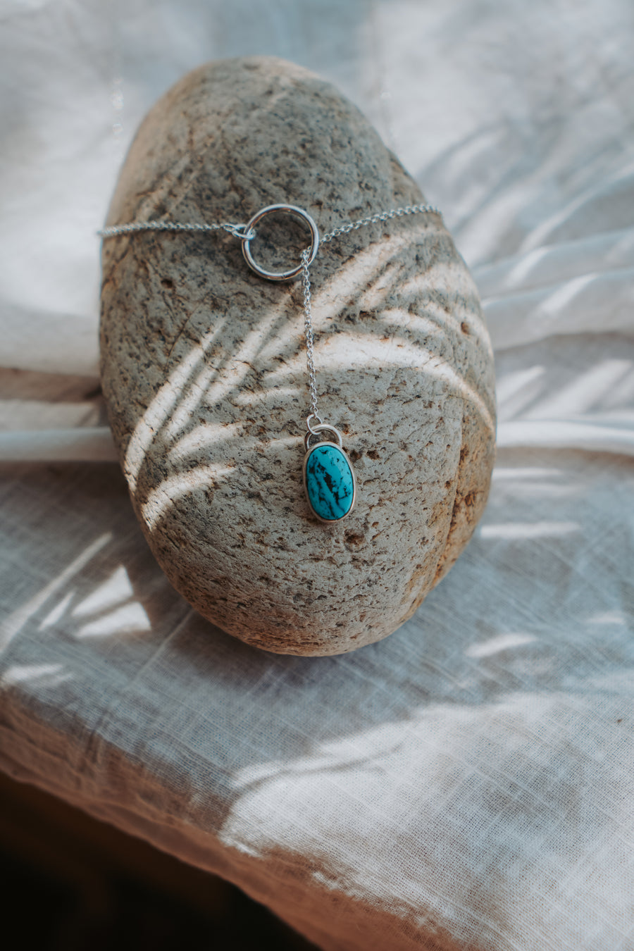 The Dainty Lariat in Sonoran Gem Turquoise