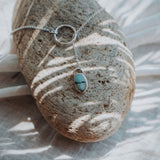 The Dainty Lariat in Golden Hills Turquoise
