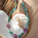 Turquoise + Shell Bead Necklace