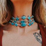 Adjustable Statement Choker in Sonoran Gem Turquoise