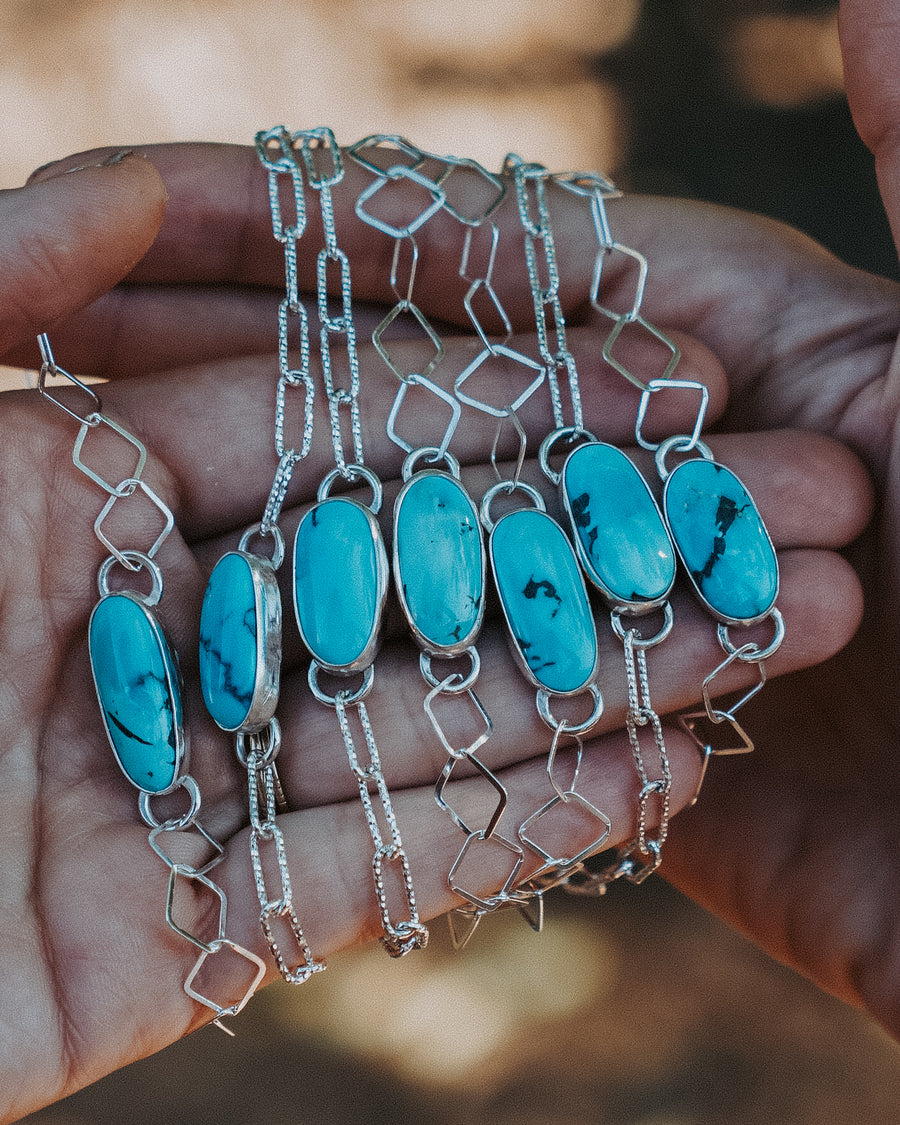 Anklet in Nevada Fox Turquoise