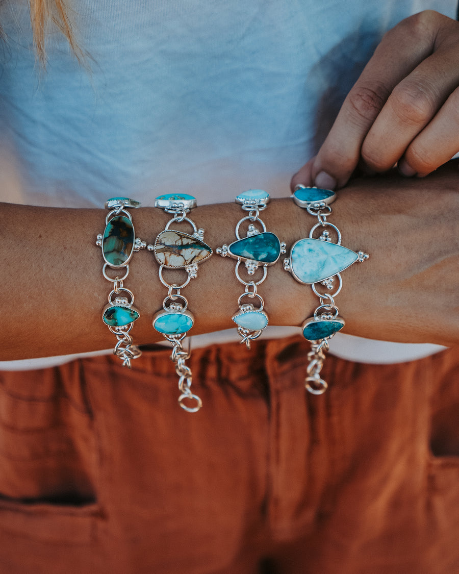 Larimar & Sonoran Gem Turquoise Bracelet
