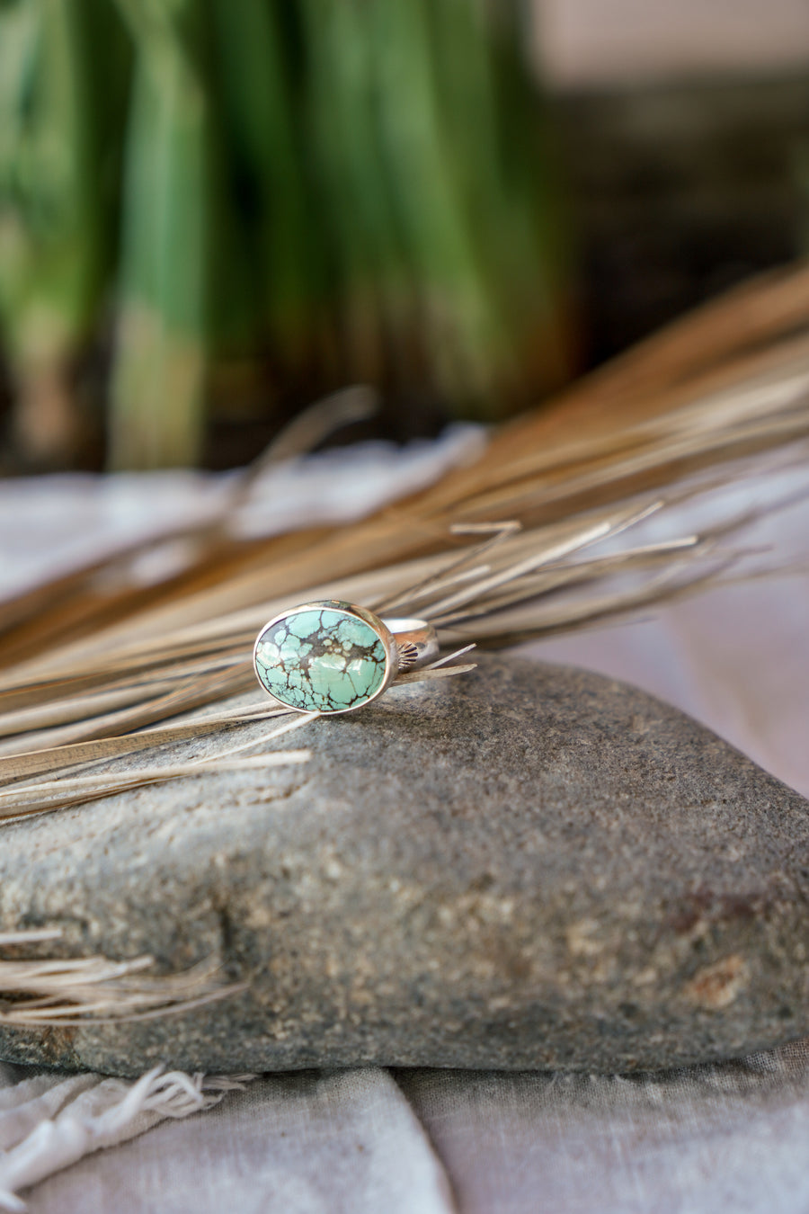 Horizontal Ring in Hubei Turquoise (Size 9.25)