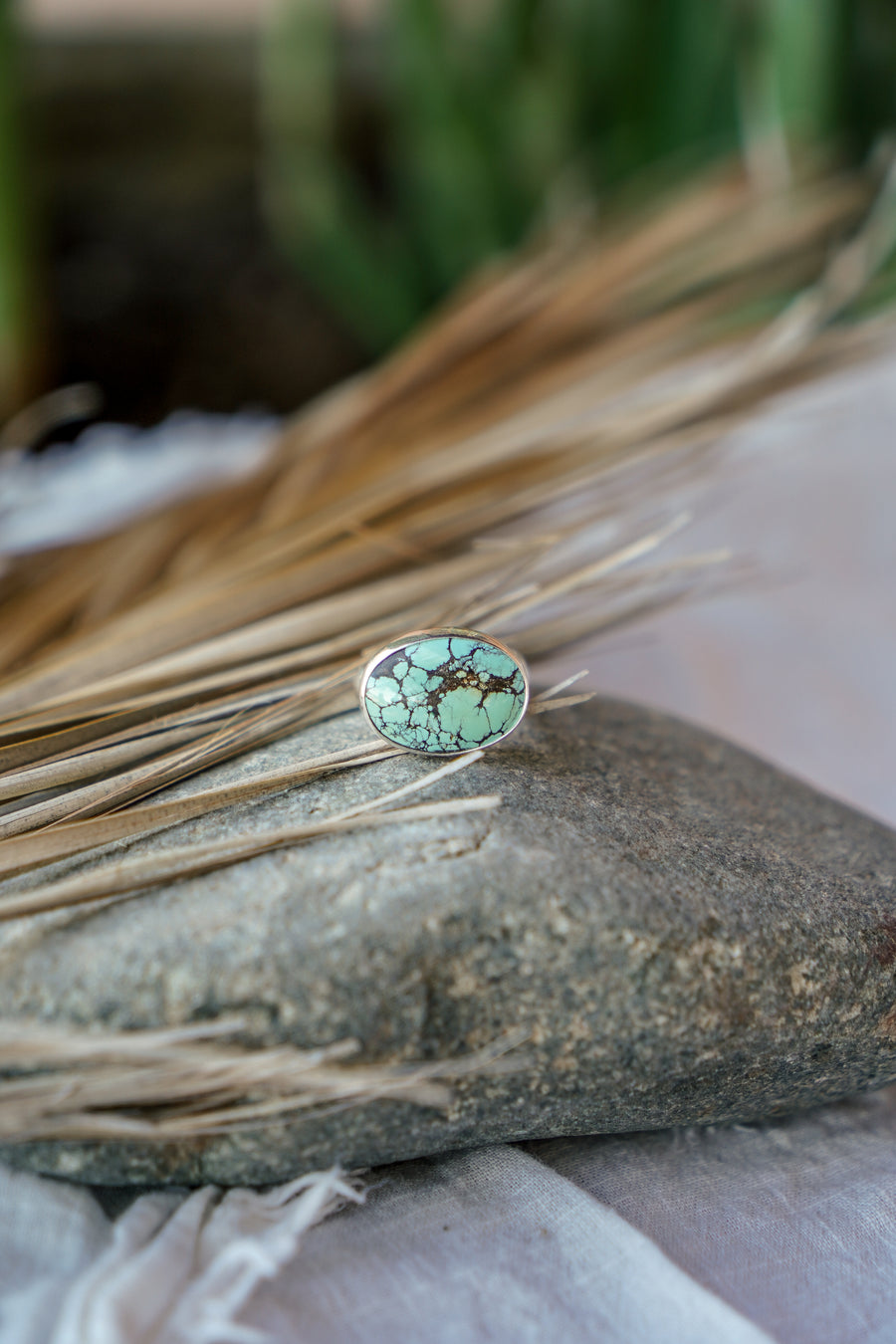Horizontal Ring in Hubei Turquoise (Size 9.25)