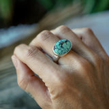Horizontal Ring in Hubei Turquoise (Size 9.25)