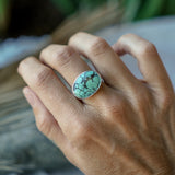 Horizontal Ring in Hubei Turquoise (Size 9.25)