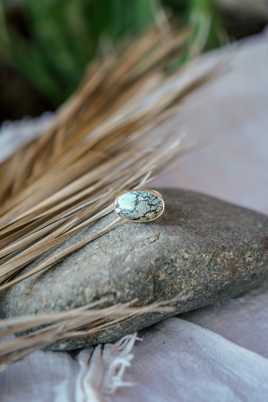 Horizontal Ring in Hubei Turquoise (Size 7.25)